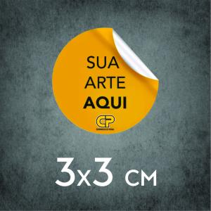 ADESIVO 3X3 CM 100 UNIDADES     