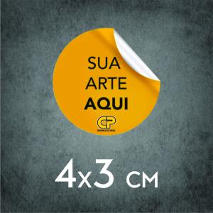 ADESIVO 4X3 CM 100 UNIDADES     