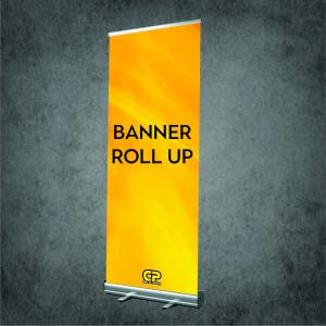 BANNER ROLL UP LONA FOSCA IMPRESSA 200 X 80    