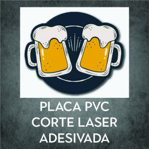 PLACA PVC (PS) - CORTE LASER - ADESIVADA      